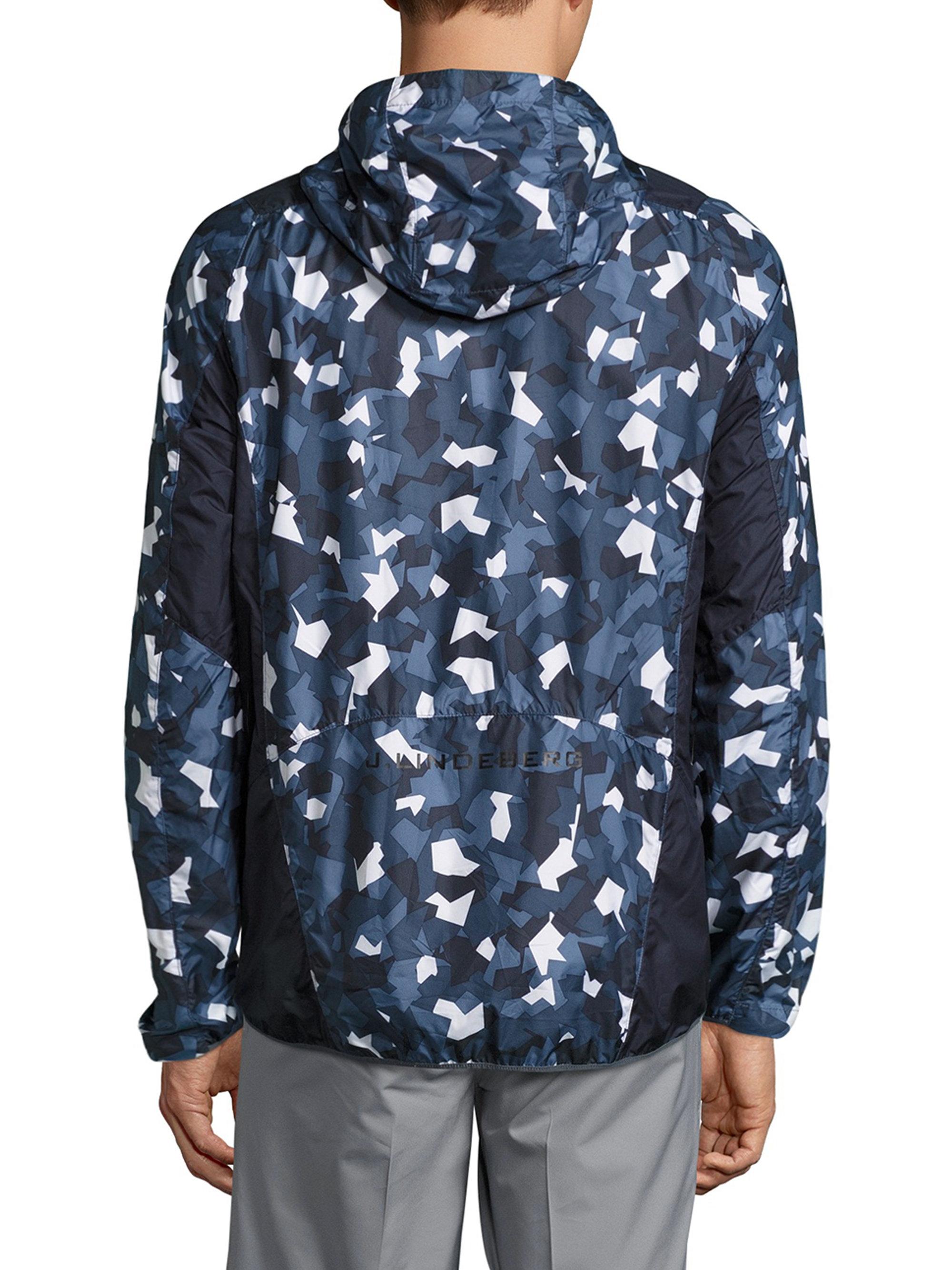Lyst J.Lindeberg Geometric Camouflage Hooded Jacket in Blue for Men